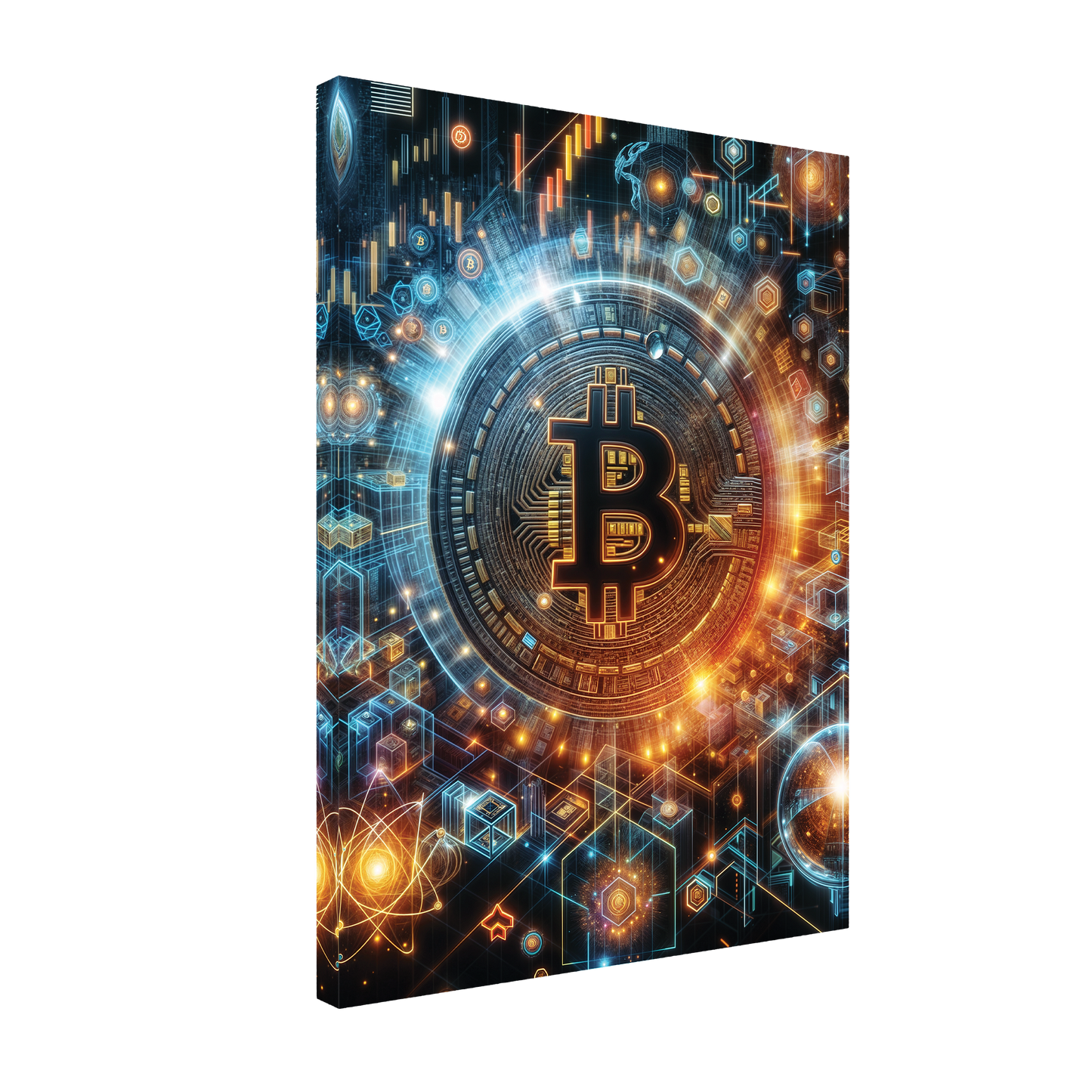 BITCOIN - Cryptocoin Wandbild – Hochauflösende Leinwand - 3 -