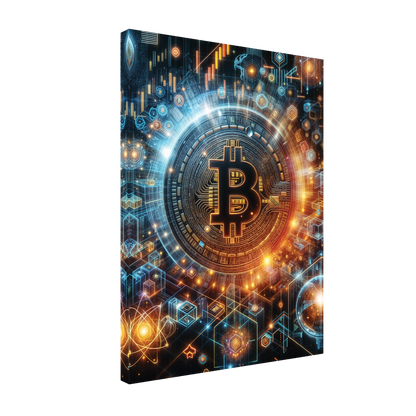 BITCOIN - Cryptocoin Wandbild – Hochauflösende Leinwand - 3 -