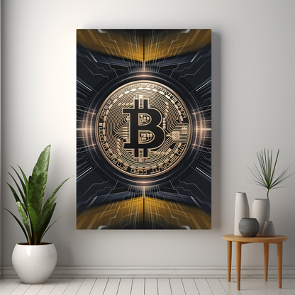 BITCOIN - Cryptocoin Wandbild – Hochauflösende Leinwand - 2 -