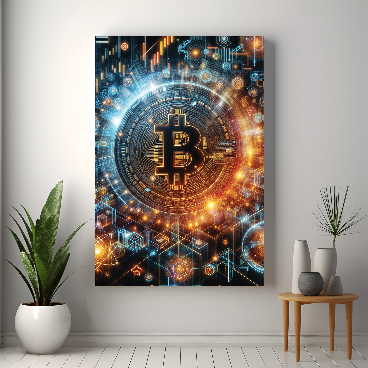 BITCOIN - Cryptocoin Wandbild – Hochauflösende Leinwand - 3 -