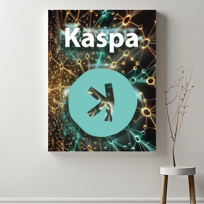 KASPA - Cryptocoin Wandbild – Hochauflösende Leinwand - 4 -