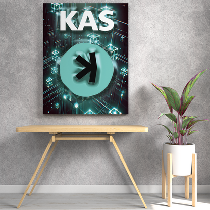 KASPA - Cryptocoin Wandbild – Hochauflösende Leinwand - 1 -