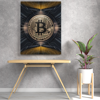 BITCOIN - Cryptocoin Wandbild – Hochauflösende Leinwand - 2 -