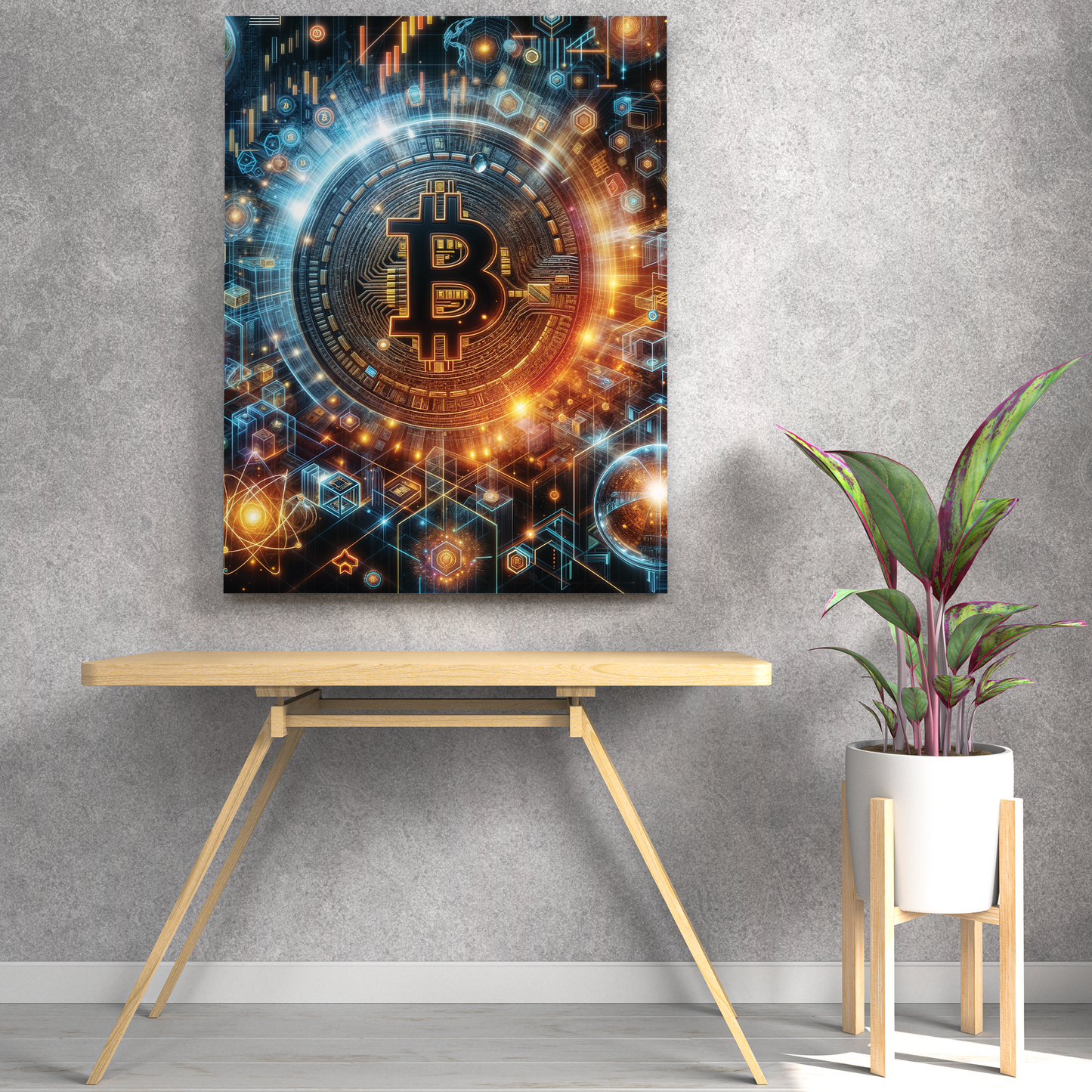 BITCOIN - Cryptocoin Wandbild – Hochauflösende Leinwand - 3 -