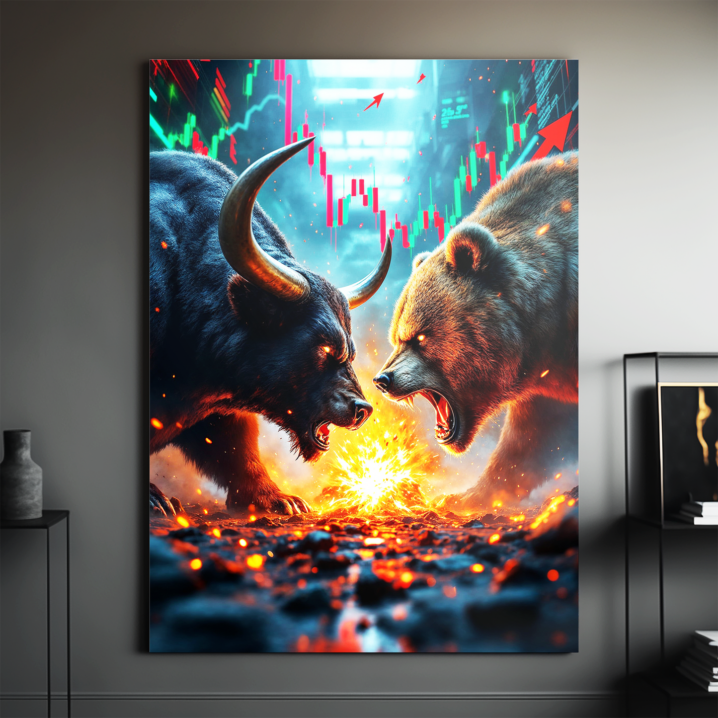 Crypto BullRun Wandbild – Hochauflösende Leinwand - 5 -