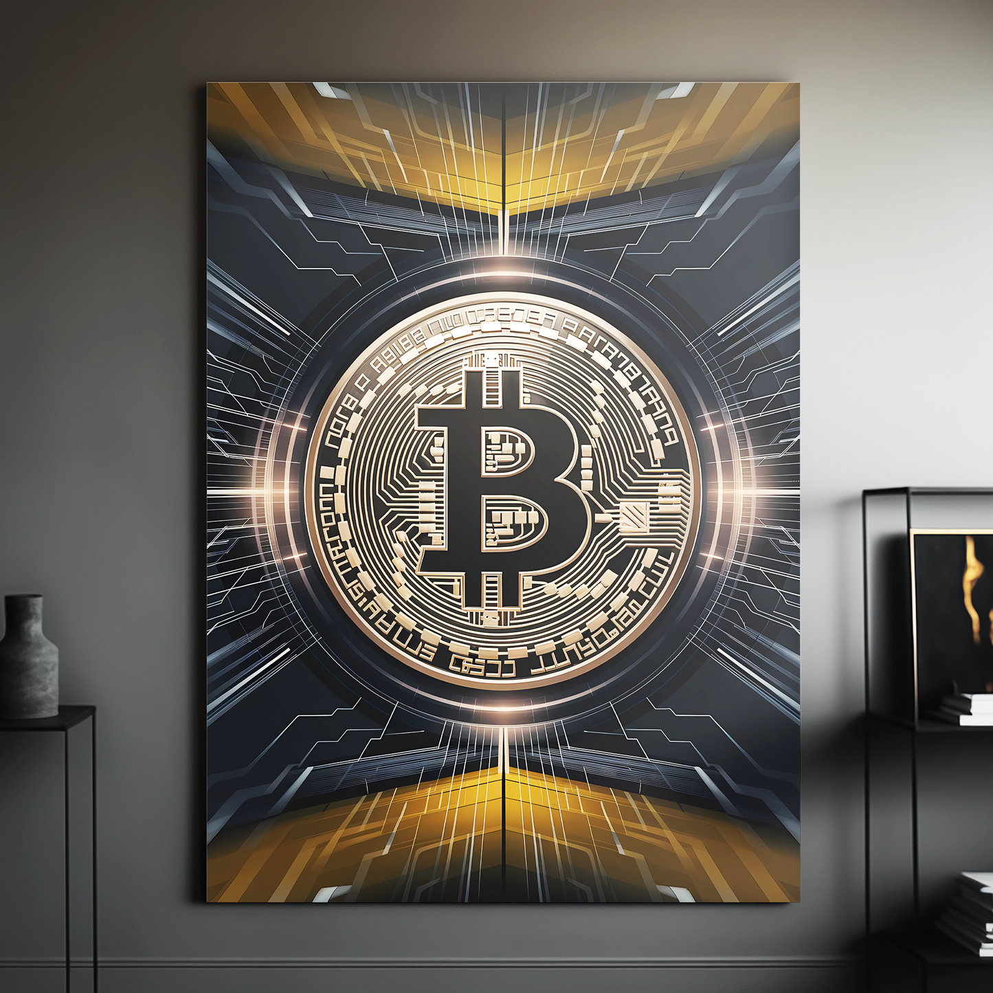 BITCOIN - Cryptocoin Wandbild – Hochauflösende Leinwand - 2 -